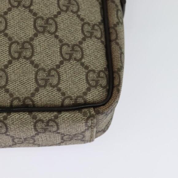 GUCCI GG Supreme Shoulder Bag Pvc Beige Silver - Picture 13 of 16